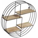 Wallhanger Glasgow Circle L 50x15x50 cm zwart industrieel wandrek